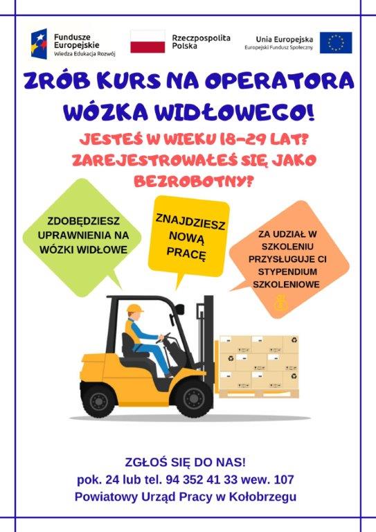 Plakat szkolenie wozki widlowe projekty 2019